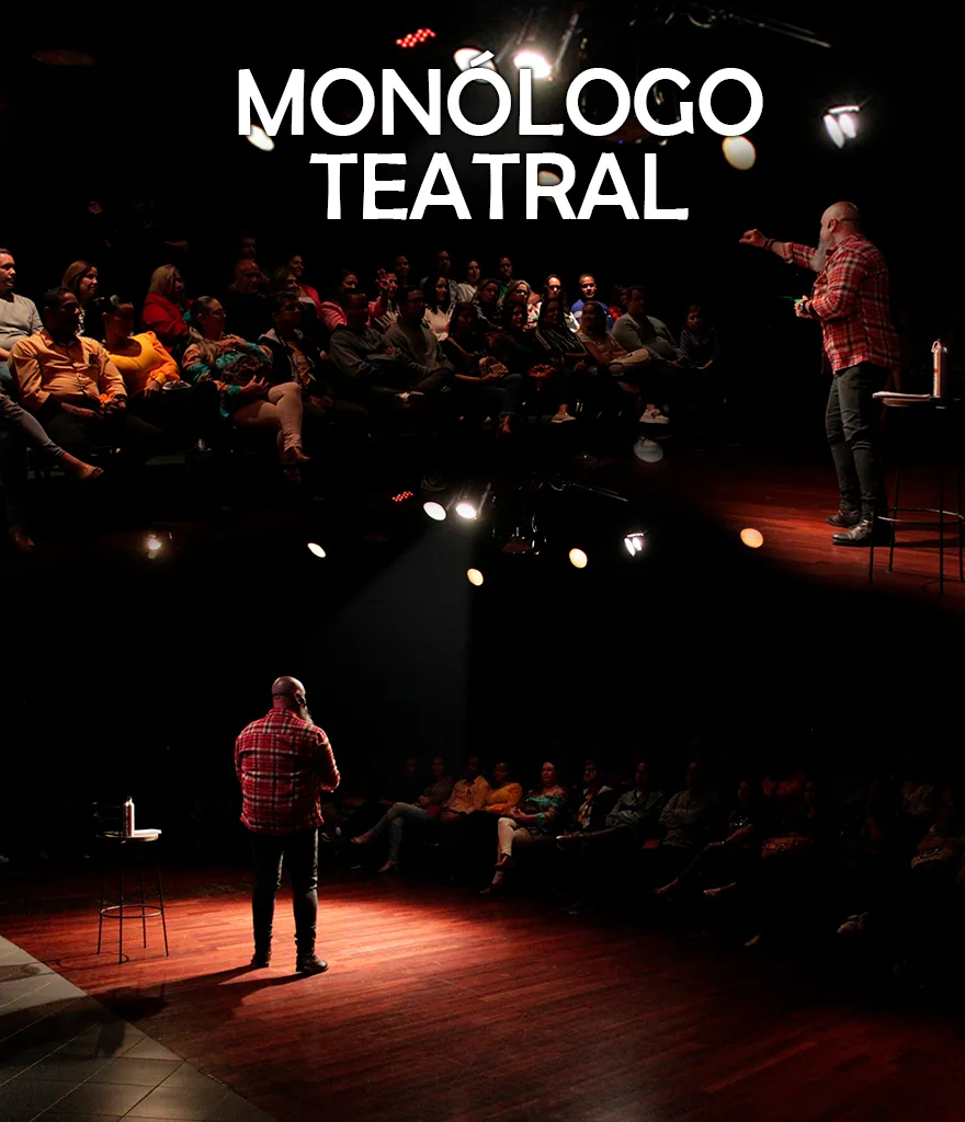 Dorian Ortiz durante el monólogo teatral Me olvidé de vivir